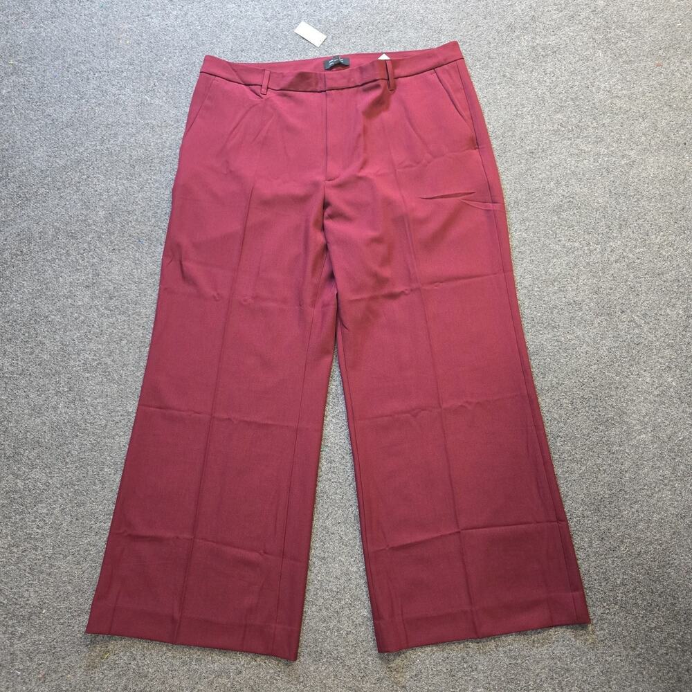 Banana Republic Pants Womens Size 20 Red Sculpted Stretch Flat Front Capsule